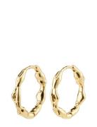 Zion Recycled Organic Shaped Medium Hoops Accessories Jewellery Earrin...