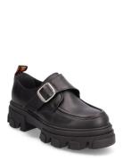 Biaginny Velcro Loafer Loafers Flade Sko Black Bianco