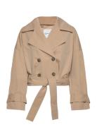 Cropped Trench Jacket Trenchcoat Frakke Beige GANT