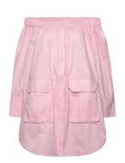 Rosan, 1796 Cotton Poplin Kort Kjole Pink STINE GOYA