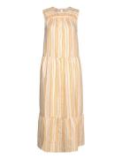 Samara Dress Terrace Stripe Maxikjole Festkjole Yellow Naja Lauf