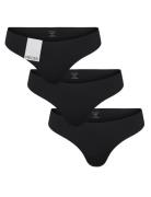 Pcnamee Thong 3-Pack Noos G-streng Undertøj Black Pieces