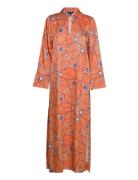 D2. Sailing Print Dress Maxikjole Festkjole Orange GANT