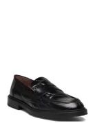 Ned Loafers Flade Sko Black Wonders