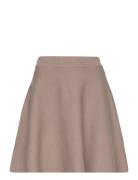 Yasfonny Hw Knit Skirt S. Noos Kort Nederdel Beige YAS