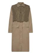 Kadania Coat Trenchcoat Frakke Beige Kaffe