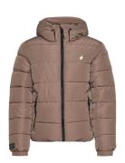 Hooded Sports Puffr Jacket Foret Jakke Beige Superdry