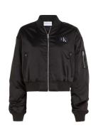 Satin Bomber Bomberjakke Black Calvin Klein Jeans