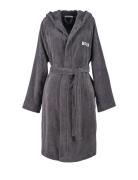 Plain Bath Robe Morgenkåbe Grey Boss Home