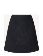 Mavis Jacquard Skirt Kort Nederdel Navy Lexington Clothing