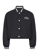 Tjw Crp Wool Varsity Bomber Bomberjakke Black Tommy Jeans