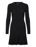 Oline Merino Dress Kort Kjole Black Ella&il