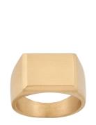 Cole Signet Ring Matt Gold Ring Smykker Gold Edblad