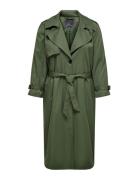 Carchloe Life Trenchcoat Single B.otw Trenchcoat Frakke Green ONLY Car...