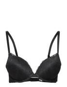 Bra Linnea In Lace - Black Lingerie Bras & Tops Push Up Bras Black Lin...