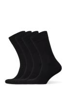 Bamboo Crew Sock 4-Pack Underwear Socks Regular Socks Black Amanda Chr...