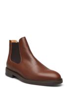 Slhblake Leather Chelsea Boot Noos Støvlet Chelsea Boot Brown Selected...