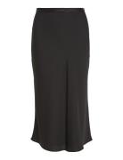 Recycled Cdc Bias Cut Midi Skirt Knælang Nederdel Black Calvin Klein