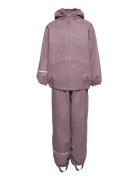 Rainwear Set Lining -Pu Outerwear Rainwear Rainwear Sets Grey CeLaVi