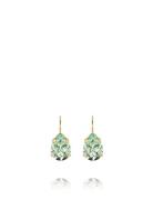 Mini Drop Clasp Earrings Gold Ørestickere Smykker Green Caroline Svedb...