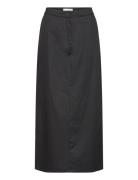 Slfmary Mw Maxi Skirt D2 Lang Nederdel Black Selected Femme