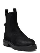 Katelyn Suede Shoes Chelsea Boots Black Pavement