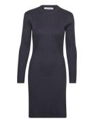 Srnalo Dress Knit Knælang Kjole Navy Soft Rebels