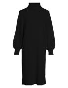 Visara L/S Rollneck Midi Dres/Bf/Ka Knælang Kjole Black Vila