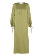 Katarina Dress Knælang Kjole Khaki Green Hosbjerg