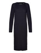 Cable C-Neck Dress Knælang Kjole Navy GANT