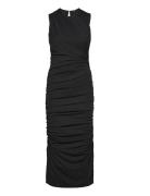 Onlnew Fox S/L Ruching Long Dress Jrs Knælang Kjole Black ONLY