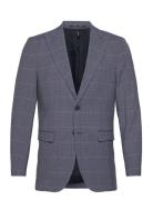 Slhslim-Liam Blue Check Blz Flex Suits & Blazers Blazers Single Breast...