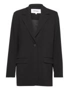 Srvilja Loose Blazer Blazers Single Breasted Blazers Black Soft Rebels