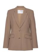 Slfrita Ls Classic Blazer Camel Mel Noos Blazers Single Breasted Blaze...