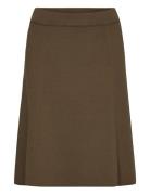 Heavy Knit Skirts Knælang Nederdel Brown Marc O'Polo