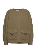 2Nd Braxton Tt - Heavy Twill Quiltet Jakke Green 2NDDAY