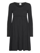 Effortless N. Dress Knælang Kjole Black Boob