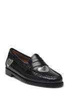 Gh Weejun Wmn Penny Love Loafers Flade Sko Black G.H. BASS