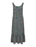 Onlalma Life Poly Noemi Long Dress Aop Knælang Kjole Green ONLY