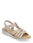 V0649-14 Flade Sandaler Beige Rieker