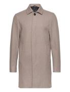 Herringb Coat Uldfrakke Frakke Cream Lindbergh