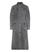 Sousha Denim Long Coat Knælang Kjole Grey HOLZWEILER