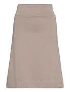 Pannieiw Skirt Knælang Nederdel Beige InWear