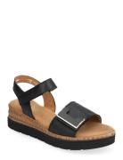 Wedge Sandal Flade Sandaler Black Gabor