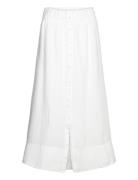 Thea Linen Skirt Lang Nederdel White Ella&il