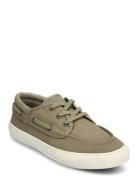 Sporty Nautical Laces Shoes Sneakers Canva Sneakers Khaki Green Mango