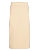 Macy Long Skirt Knælang Nederdel Cream Balmuir