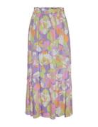 Yassimuna Hw Ankle Skirt S. Noos Lang Nederdel Purple YAS
