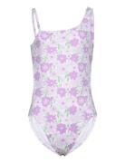 Floral Print Swimsuit Badedragt Badetøj Purple Mango