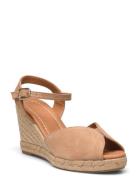 Espadrilles Espadrillos Med Hæl Sandal Beige Billi Bi